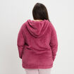 Veste de pyjama à capuche rose framboise femme grande taille