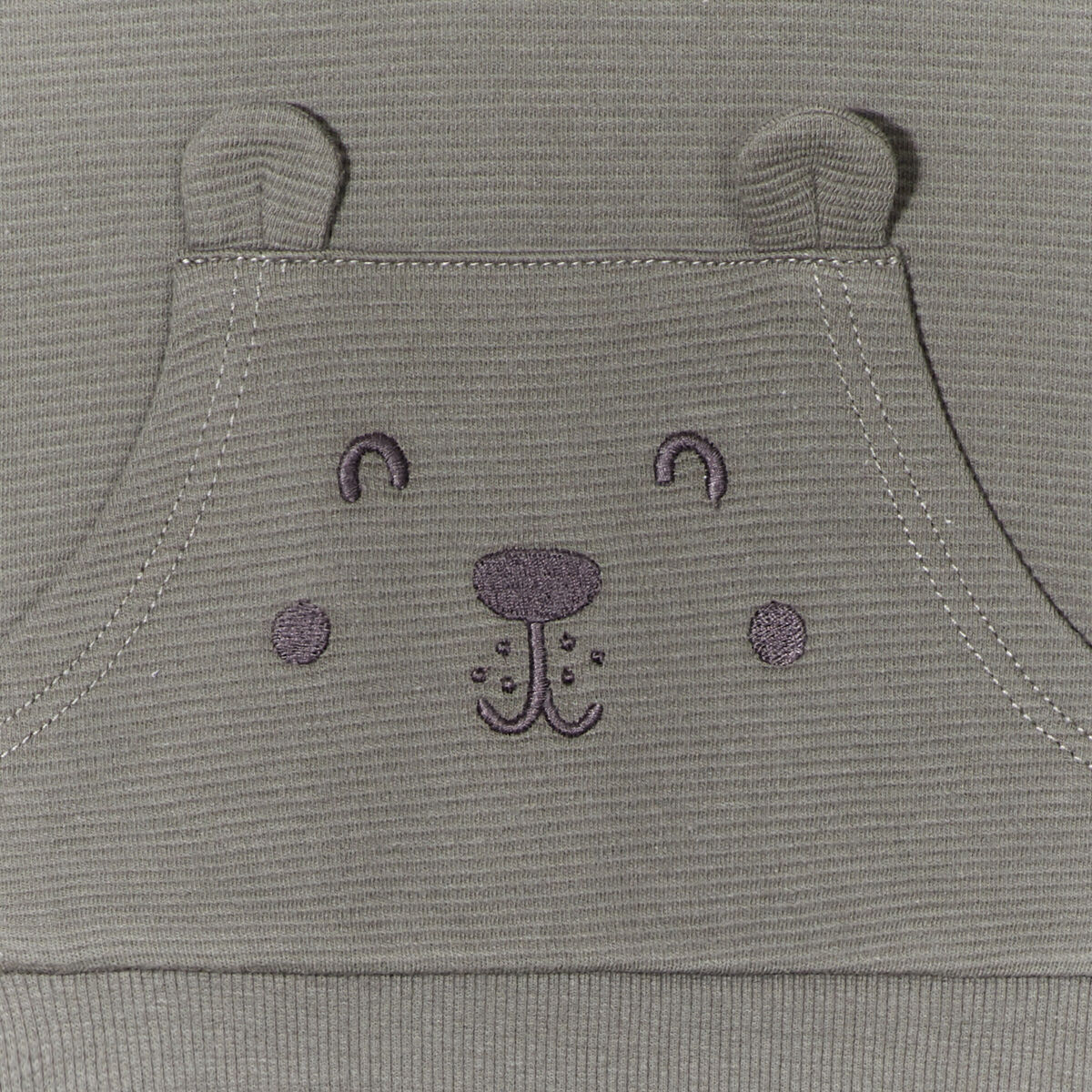 Ensemble 2 pièces sweat et jogging coton vert kaki bébé garçon