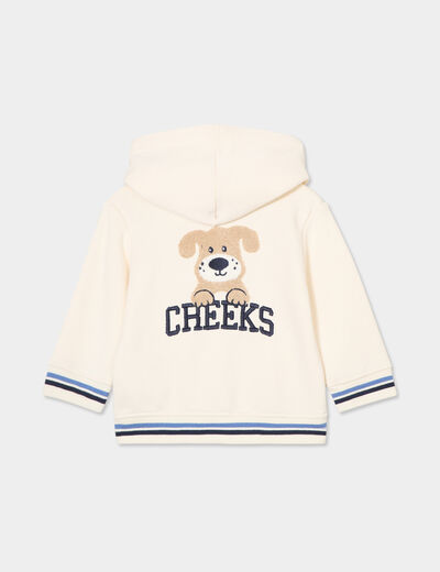 Ensemble de jogging sweat et pantalon ecru bébé garçon