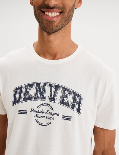Ensemble pyjama t-shirt et short blanc homme