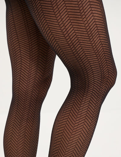 Collants semi-transparents 30D noir femme