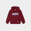 Sweat hoodie oversize à capuche bordeaux garçon