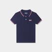 Polo manches courtes coton bleu marine gar&ccedil;on
