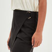 Jupe-short portefeuille avec boucle noir femme