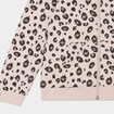 Sweat zippé à capuche sable fille