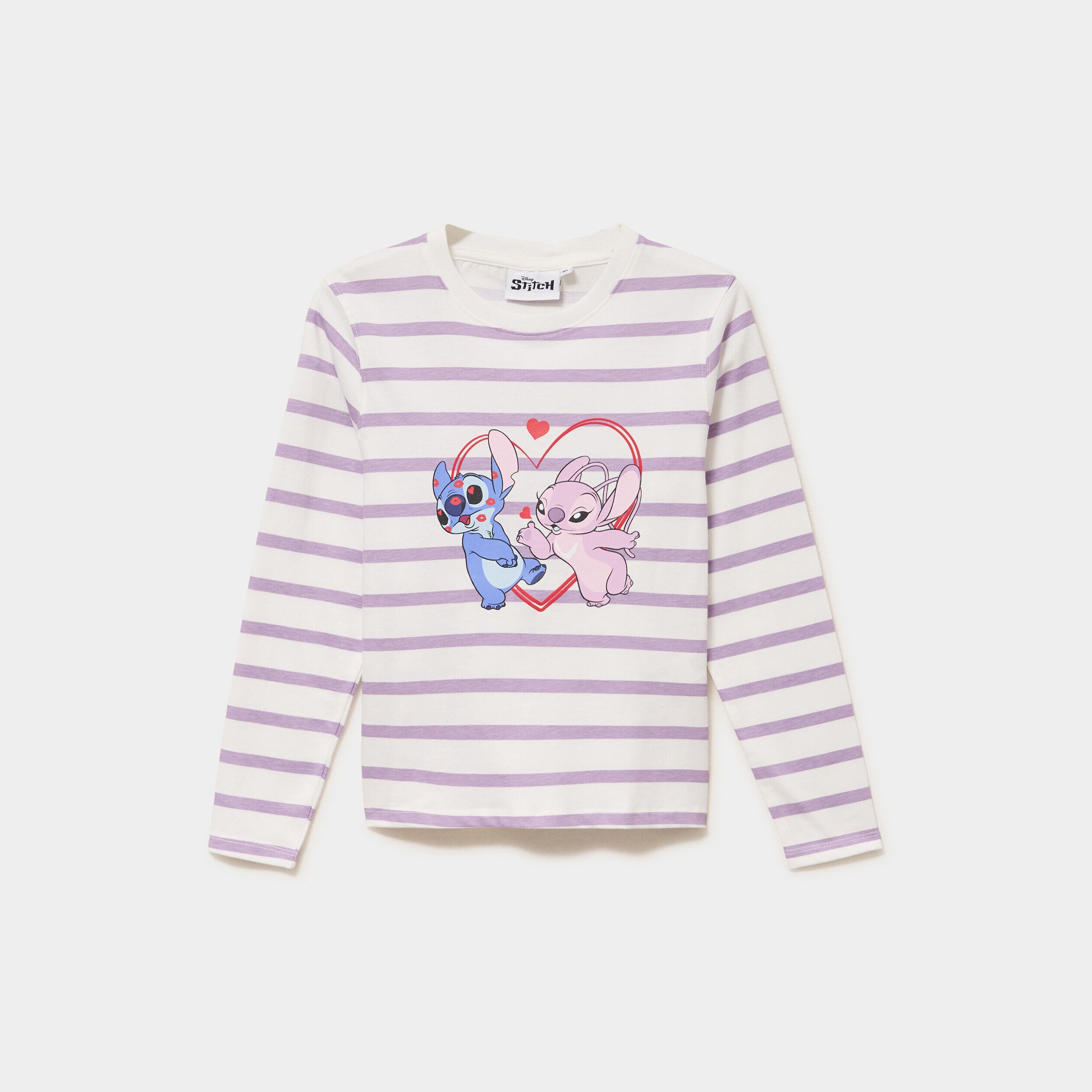 T-shirt manches longues coton Stitch multicolore fille