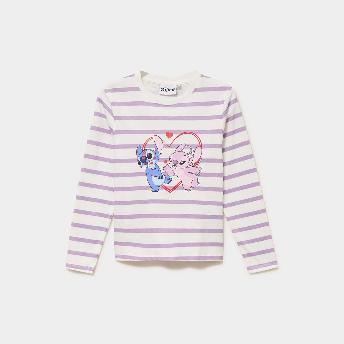 T-shirt manches longues coton Stitch multicolore fille