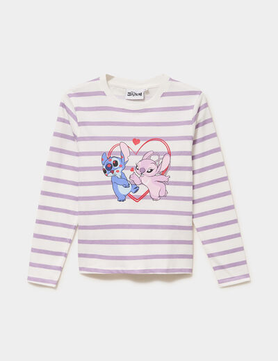 T-shirt manches longues coton Stitch multicolore fille