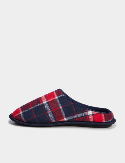 Chaussons mules rouge homme