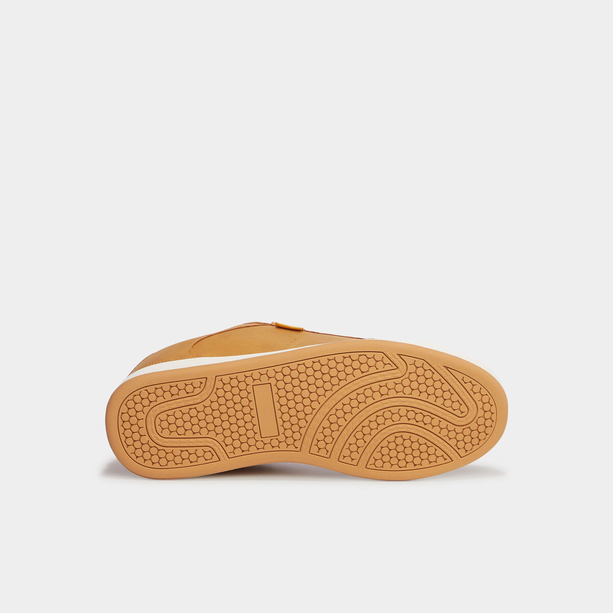 Tennis à lacets bout rond jaune foncé homme