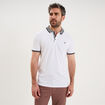 Polo slim manches courtes stretch blanc homme