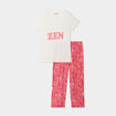 Ensemble pyjama corsaire et t-shirt rose fushia femme
