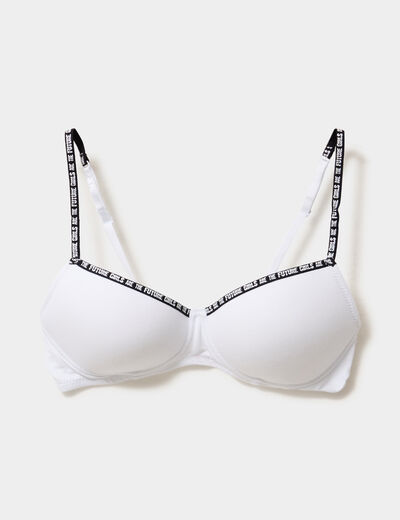 Soutien-gorge triangle padd&eacute; blanc femme