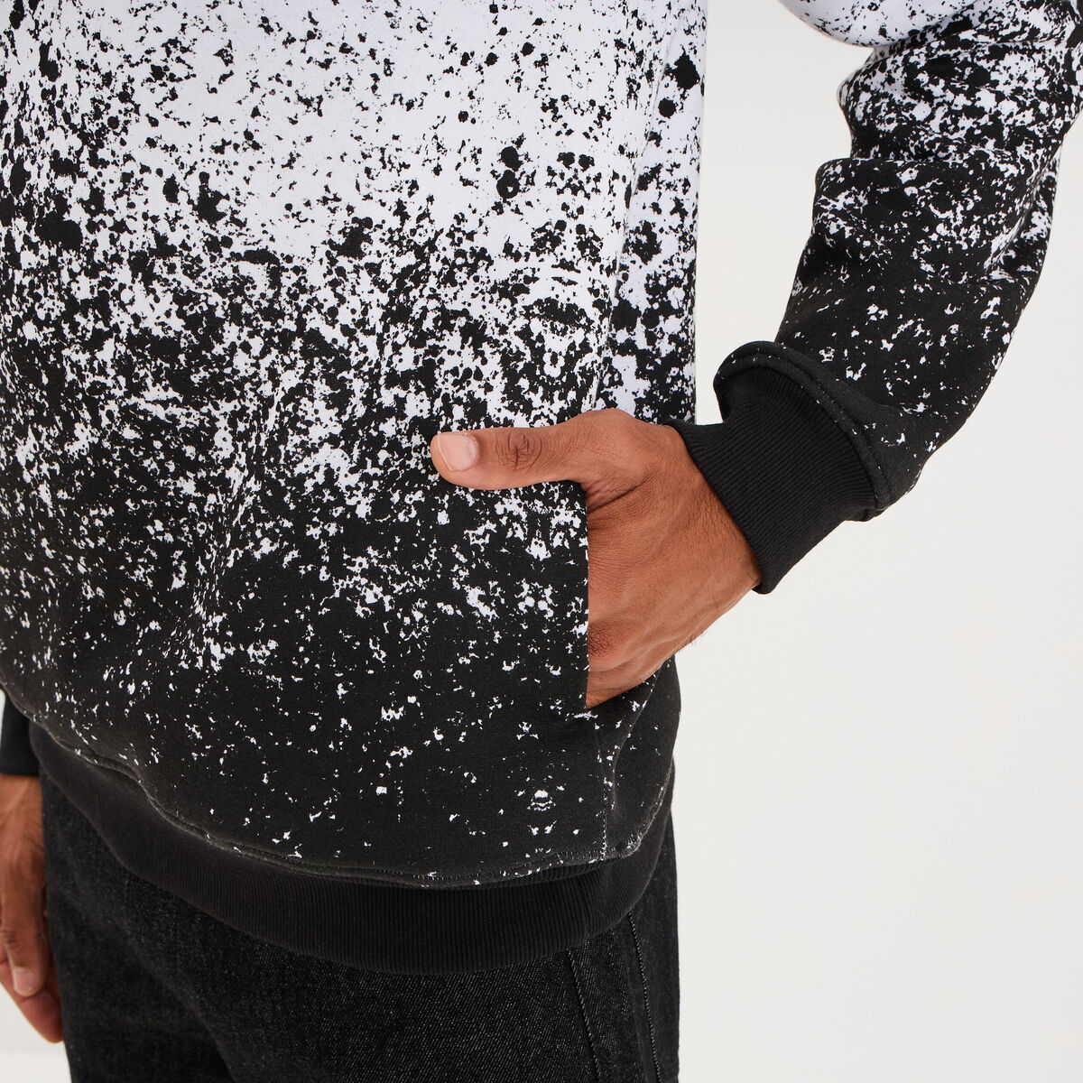 Sweat hoodie &agrave; capuche blanc homme
