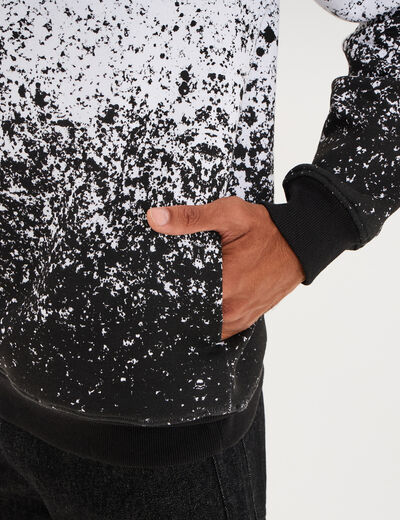 Sweat hoodie &agrave; capuche blanc homme