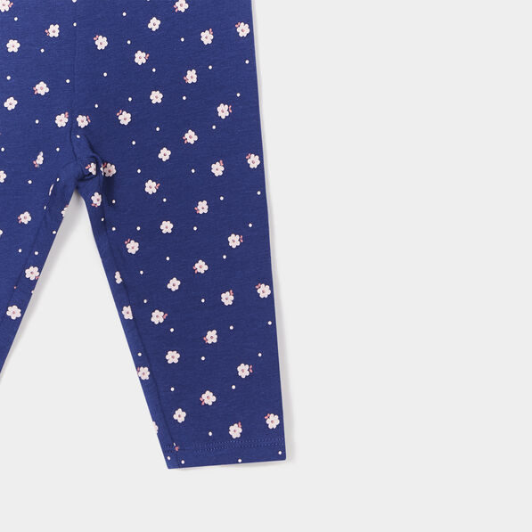 legging molletonne bleu marine bebef Legging molletonné bleu marine bébé fille