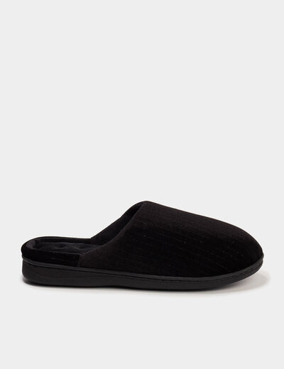 Chaussons mules noir femme