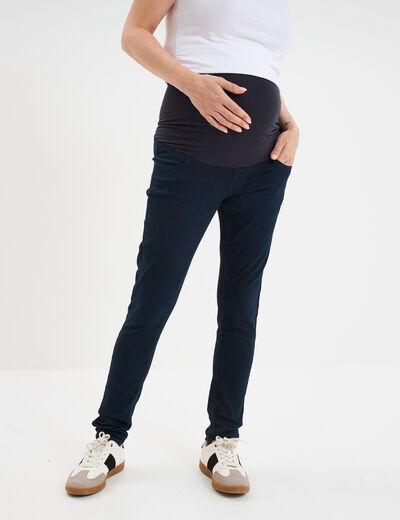 Jegging grossesse confort avec bandeau denim blue black femme maternité