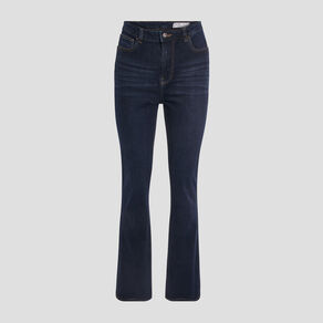 Jeans bootcut taille haute denim brut femme
