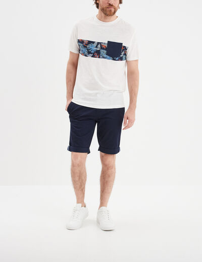 Short chino slim Creeks bleu marine homme