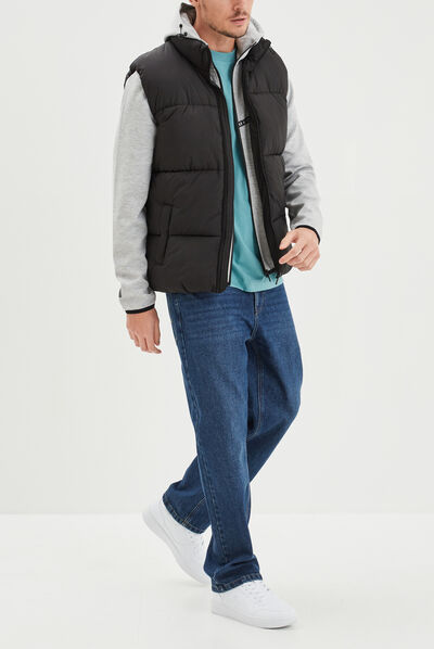 Gilet zippé à capuche Liberto gris homme
