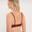Soutien-gorge corbeille avec dentelle prune femme