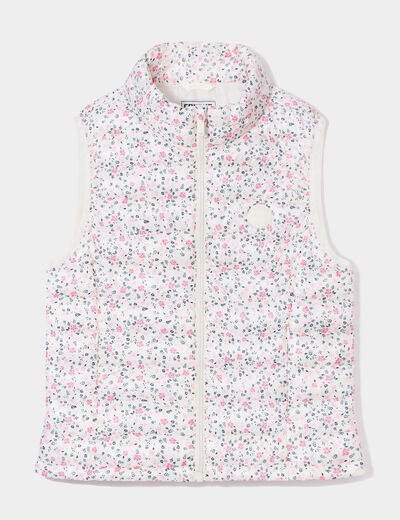 Doudoune sans manches col montant Creeks beige fille