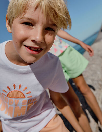 T-shirt manches courtes coton blanc garçon