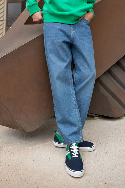 Jeans relaxed Creeks denim stone homme