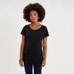 T-shirt grossesse manches courtes coton noir femme maternit&eacute;