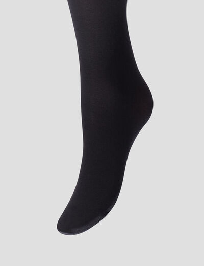 Mi-bas opaques noir femme