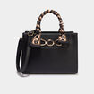 Sac &agrave; main d&eacute;tail foulard noir femme