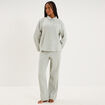 Ensemble pyjama chemise gaze de coton vert clair femme