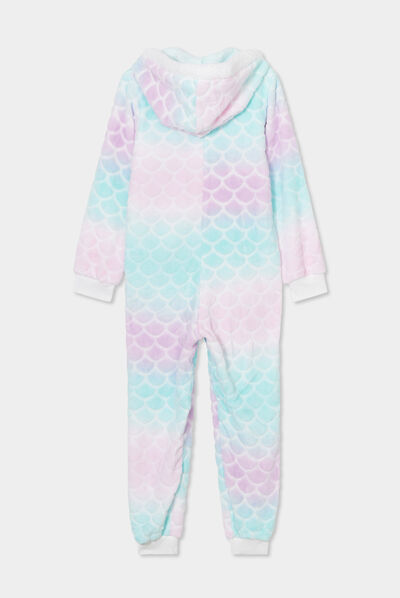 Combinaison pyjama violet fille