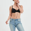 Soutien-gorge corbeille emboitant coton noir femme