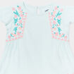 T-shirt broderie manches courtes Creeks bleu turquoise bébé fille