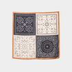 Foulard carr&eacute; satin&eacute; multicolore femme