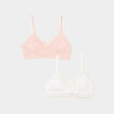 Lot 2 soutiens-gorge triangle rose pastel femme