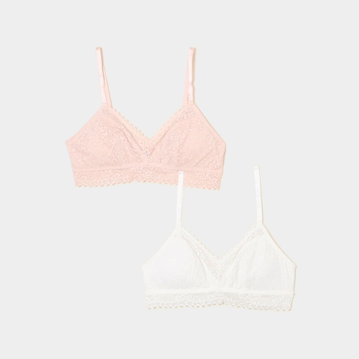Lot 2 soutiens-gorge triangle rose pastel femme