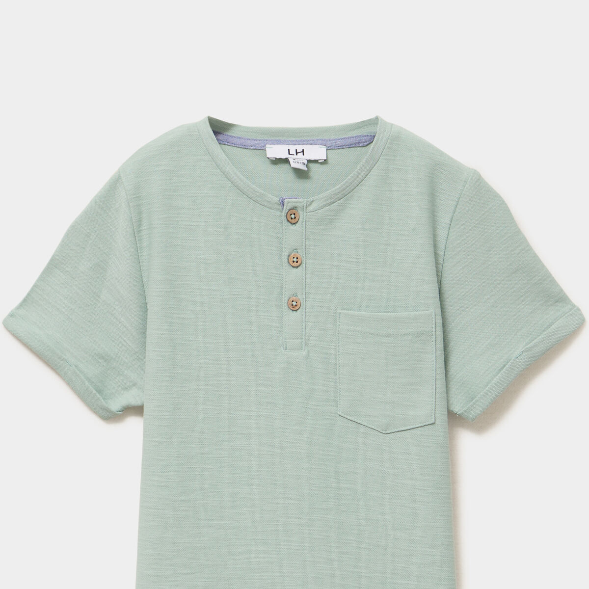 T-shirt manches courtes vert pastel gar&ccedil;on