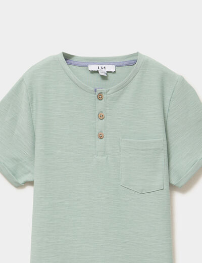 T-shirt manches courtes vert pastel gar&ccedil;on