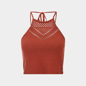 debardeur pull cropped orange fonce femme Débardeur pull cropped orange foncé femme