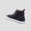 Baskets &agrave; lacets montantes en toile noir homme