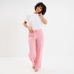 Pantalon de pyjama fluide rose femme