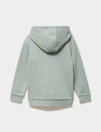 Sweat hoodie 1 poche Kappa vert clair gar&ccedil;on