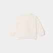 Sweat détails pailletés col rond blanc bébé fille