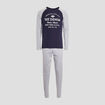 Ensemble pyjama 2 pièces bleu marine homme
