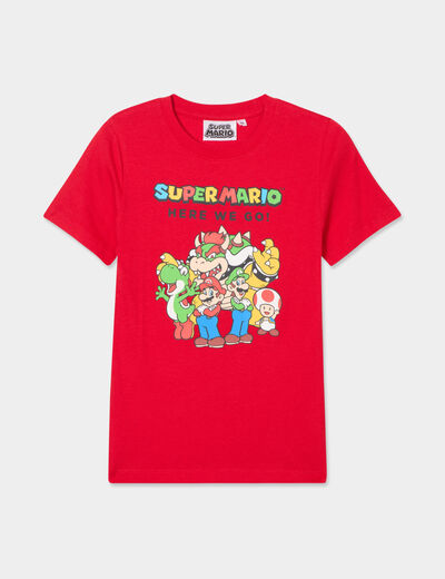 T-shirt manches courtes Super Mario rouge garçon