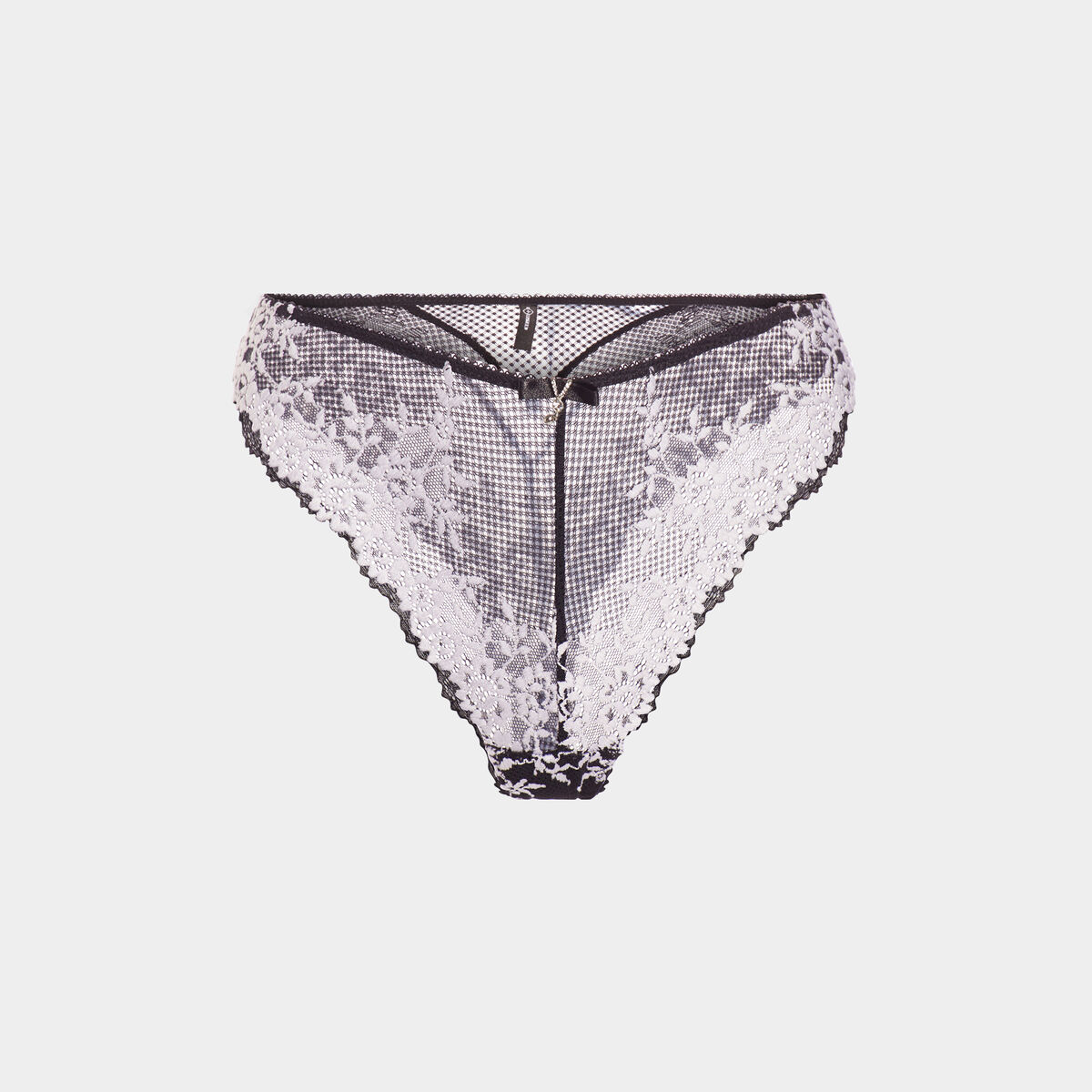 Tanga avec dentelle noir femme