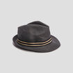 Chapeau trilby tressé gris foncé homme